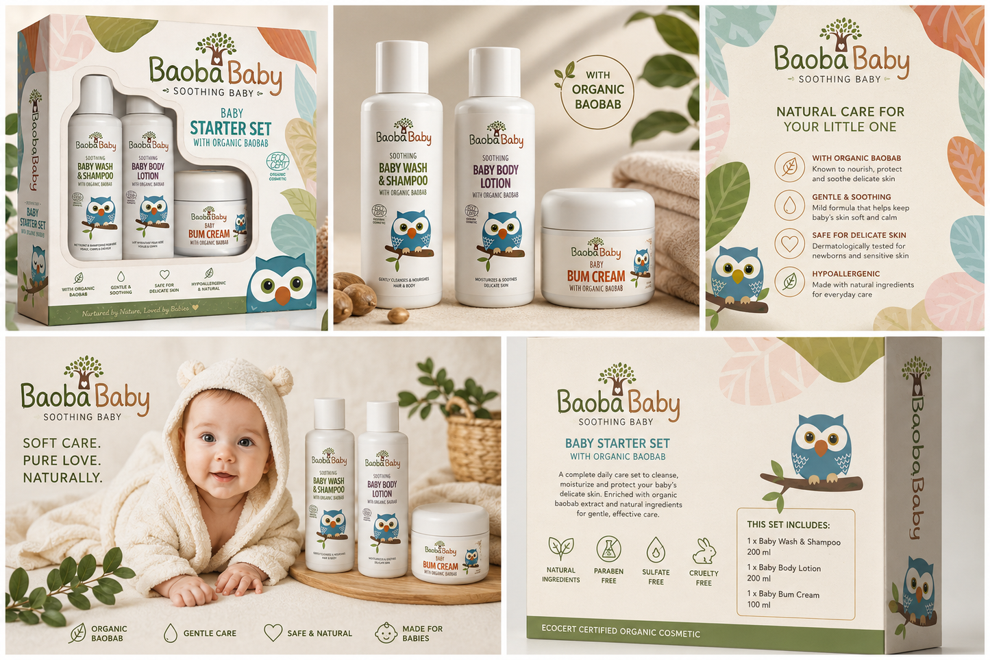 BaobaBaby™ Soothing Baby Starter Set with Organic Baobab